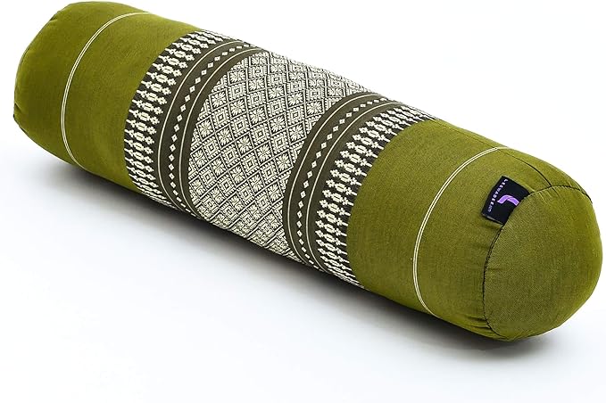 Leewadee Small Yoga Bolster – Shape-Retaining Cervical Neck Roll, Tube Pillow for Comfortable Reading, Kapok Filling, 22 x 6 x 6 inches