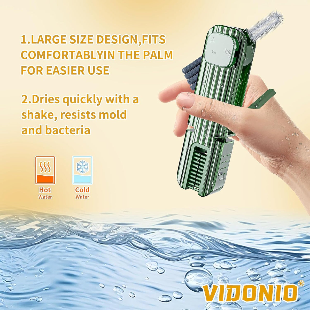 3Pcs 4 in 1 Cup Lid Gap Cleaning Brush Set,Multifunctional Crevice Cleaning Brush for Bottle,Multipurpose Bottle Cleaner with Compact Design Tiny Silicone Cup Holder Cleaner Tool,Kitchen Gadgets
