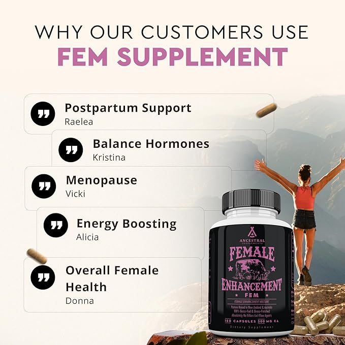 Beef Organ Supplement for Women – Supports Hormone Balance, Energy & Wellness – Grass Fed, Pasture Raised Superfood – Liver, Heart, Kidney, Bone Marrow – Collagen, CoQ10, B12 – Female Support Blend