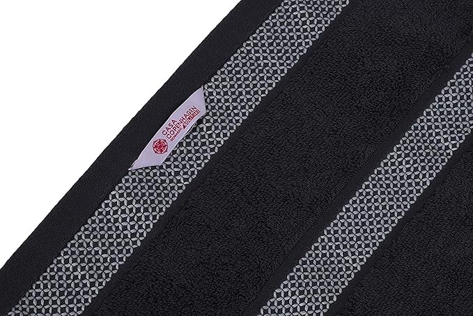 CASA COPENHAGEN Solitaire Towel, 2 Piece Bath Sheet Towel Set- Pine Grey, 600 GSM Designed in Denmark Made of Soft Egyptian Cotton for Bathroom, Kitchen & Shower