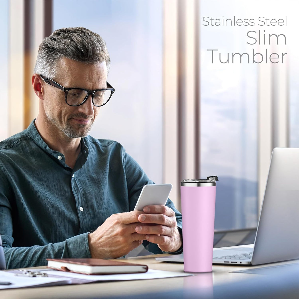 SIPX™ Triple-Insulated Tumblers - 22oz. Premium Modern Tumbler With Lid, insulated Cup Keeps Hot For 6 Hours, Stainless Steel Tumbler Made Of Sustainable Material, Coffee Travel Mug For Home & Office