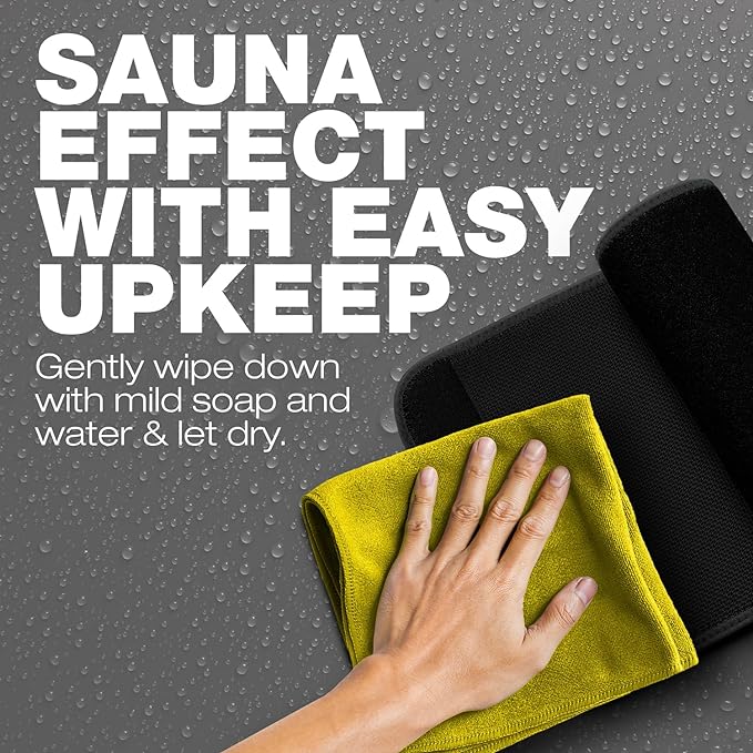 ActiveGear Premium Waist Trimmer & Trainer Belt for Men and Women - Sweat-Enhancing Slimming Wrap for Stomach, Adjustable Fit