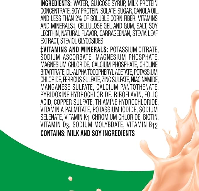 BOOST High Protein with Fiber Ready to Drink Complete Nutritional Drink, Very Vanilla, 8 fl oz Bottle, 24 Pack