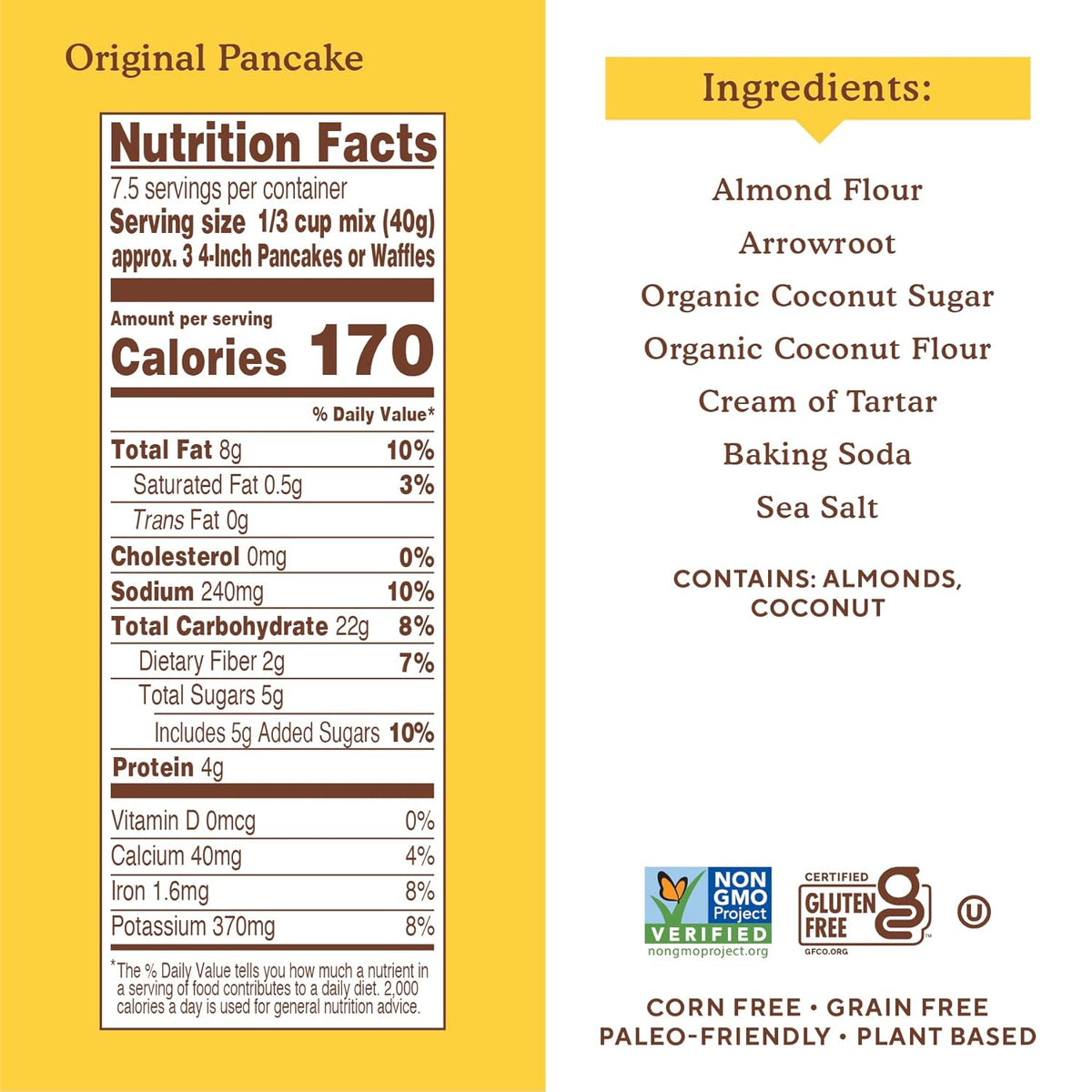 Simple Mills Almond Flour Pancake & Waffle Mix, Original - Gluten Free, Plant Based, Paleo Friendly, Breakfast 10.7 Ounce (Pack of 6)