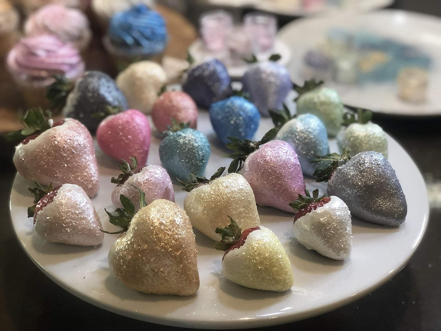 BAKELL Rose Gold Edible Glitter, 50 Grams | TINKER DUST Edible Glitter | KOSHER Certified | 100% Edible Glitter | Cakes, Cupcakes, Cake Pops, Drinks, Dessert Vegan Glitter & Dusts (50g, Rose Gold)