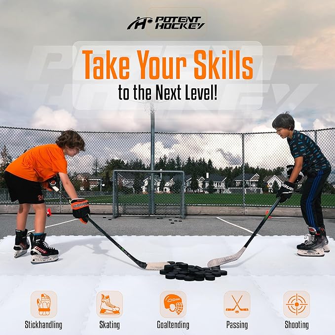 ArcticGlide Synthetic Ice Panels Pro, Easy-to-Assemble, Expandable Artificial Rink, Indoors/Outdoors - Hockey Training