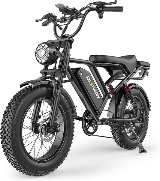 500W/750W Fat Tire Electric Dirt Bike for Adults, 48V 13.5AH/18AH Removable Battery 16"/20" Electric Motorcycle Ebikes with 31MPH Top Speed, 40-70 Miles Range, Full Suspension