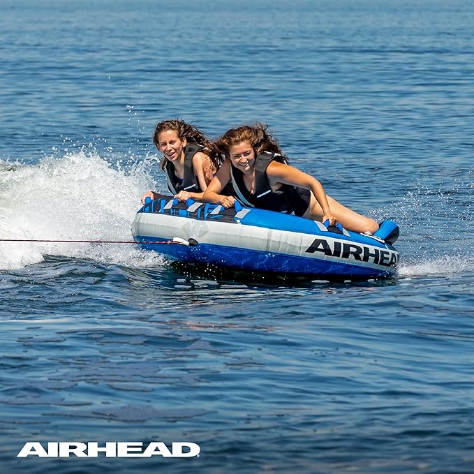 Airhead G-Force Inflatable Towable Tube | 2-4 Rider Models | Dual Tow Points | Full Nylon Cover | Kwik-Connect | Patented Speed Valve | Boat Tubes and Towables