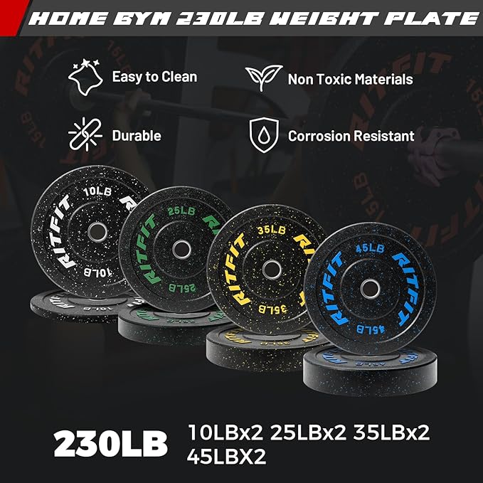 RitFit Power Cage with Optional LAT PullDown/Cable Crossover, 1000LB Squat Rack for Home & Garage Gym, with Weight Storage Rack and More Training Attachments, ASTM-Certified