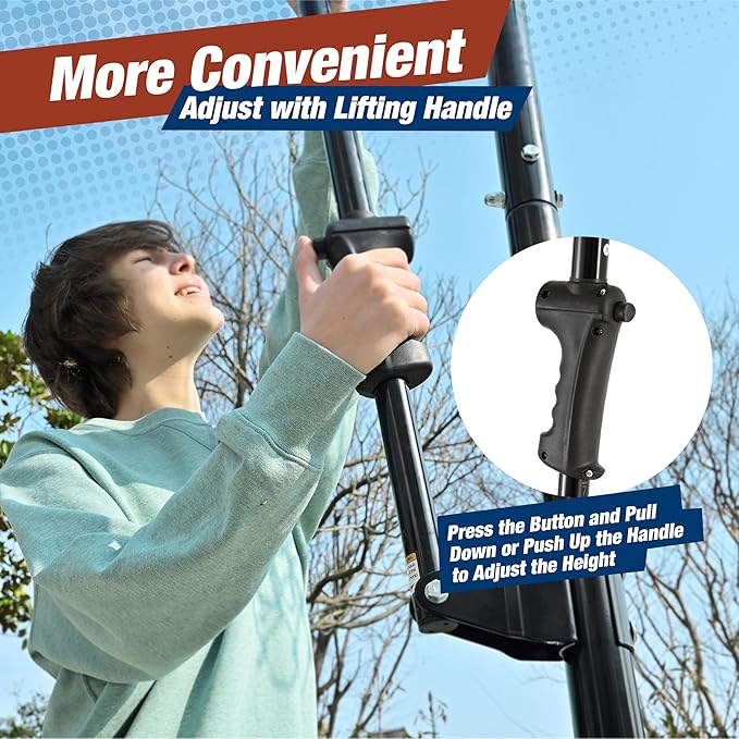 Basketball Hoop Outdoor with 45 Inch Shatterproof Backboard, Portable Basketball Goal System 4.8-10ft Height Adjustable for Kids, Youth, Adults, Backyard/Driveway/Indoor