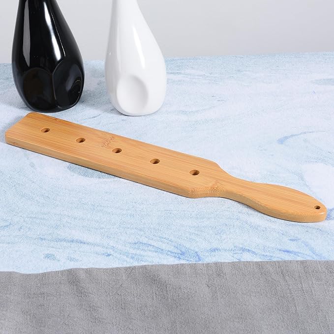 Bamboo Wood Paddle, 14 Inch Wooden Paddle with Airflow Holes