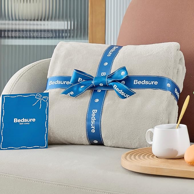 Bedsure Twin XL Fleece Blanket Dorm Bedding - Lightweight Soft Cozy Blankets for Bed, Sofa, Couch, Travel, Camping, Linen, 66"x90"