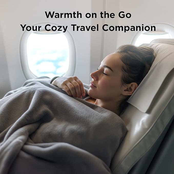 Bedsure Fleece Blanket Twin Size Grey - 300GSM Lightweight Plush Fuzzy Cozy Soft Warm Blanket for Bed, Sofa, Couch, Travel, Camping, 60x80 inches