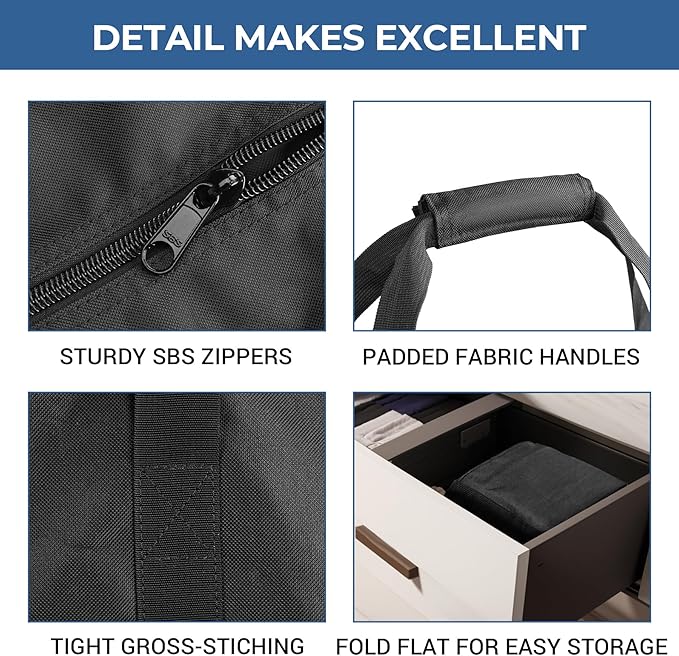 COOLBEBE 45Inches Tripod Carrying Case Bag Water Resistant Long Duffle Bag, Extra Large Zipper Foldable Storage Bag for Fishing Pole, Tripod, Tent, Umbrella (45"x 7"x 7", Black)