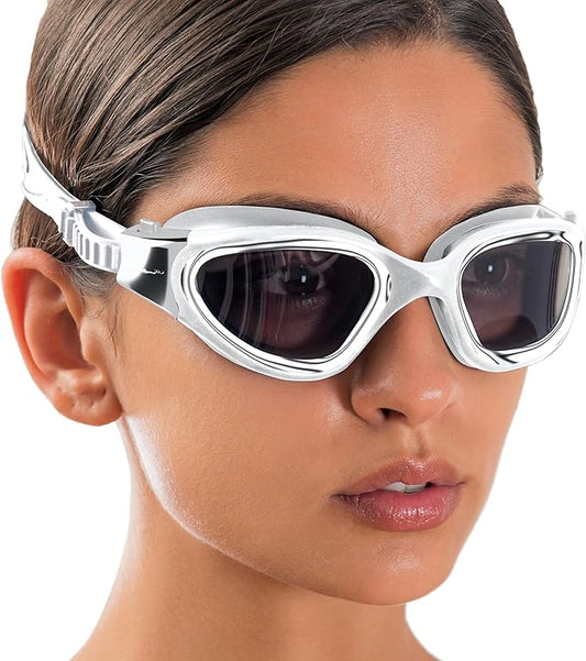 AqtivAqua Swimming Goggles, DX Wide View Swim Goggles for Adult Men Women, Anti Fog No Leaking