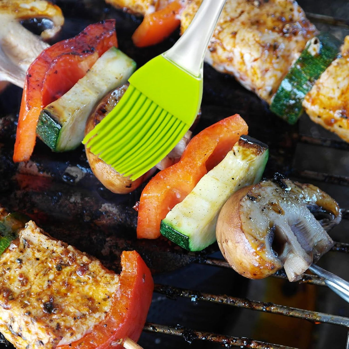 Pastry Brush, Basting Brush,Basting Brush for Cooking,Heat Resistant Silicone Brush for Kitchen BBQ Grill Barbecue Baking