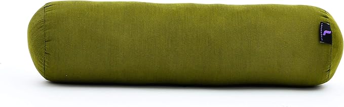 Leewadee Small Yoga Bolster – Shape-Retaining Cervical Neck Roll, Tube Pillow for Comfortable Reading, Kapok Filling, 22 x 6 x 6 inches