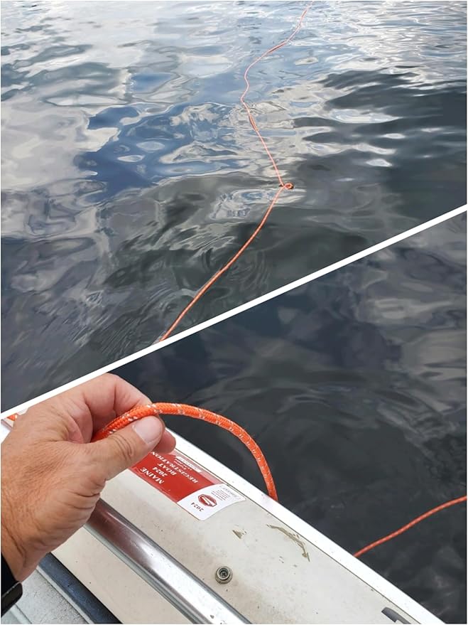 5/8 in (16mm) x 32 ft (10Meter) Marine Floating Rope for Boating, Fishing, Rafting, Camping, Hiking, Hunting, Anchor, Mooring, Dock Lines, Kayak, Canoe, Rescuing Reflective Red