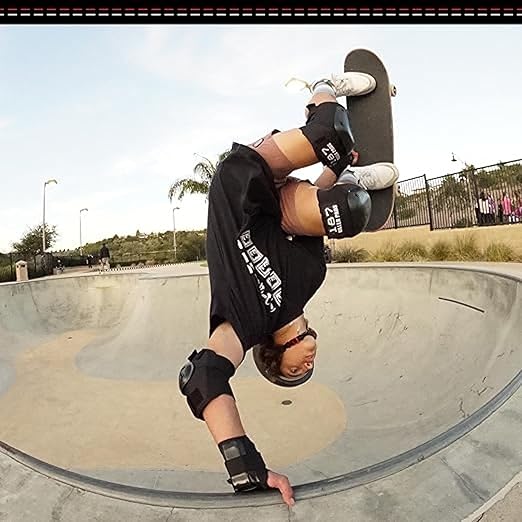 187 Killer Pads Six Pack Pad Set, Elbow Pads, Knee Pads, and Wrist Guards - Ideal for Skateboarding, Roller Skating, and Inline Skating