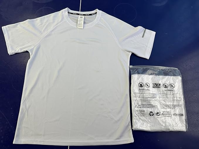 Boyzn 1, 3, 5 or 7 Pack Men's Workout Running Shirts, Dry Fit Moisture Wicking T-Shirt, Gym Athletic Short Sleeve Tee Shirts