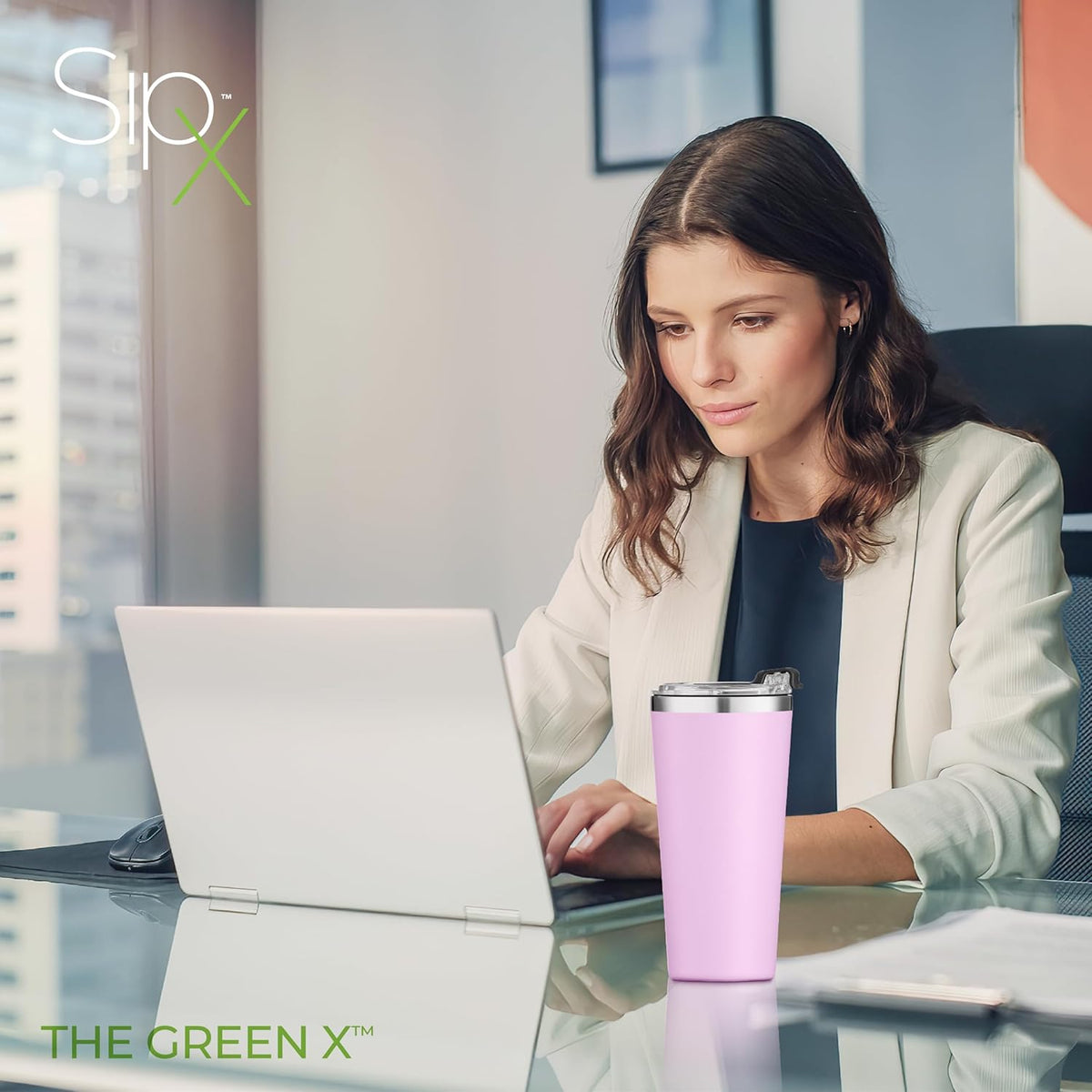 SIPX™ Triple-Insulated Tumblers - 16oz. Premium Modern Tumbler With Lid, insulated Cup Keeps Hot For 6 Hours, Stainless Steel Tumbler Made Of Sustainable Material, Coffee Travel Mug For Home & Office