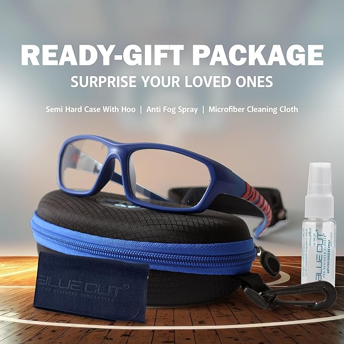 BLUE CUT Sports Protection Goggles, Photochromic Lenses Safety Glasses for Basketball, Pickleball and Outdoor Sports