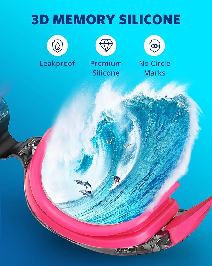 Aegend Swim Goggles, Swimming Goggles No Leaking Full Protection Adult Men Women Youth