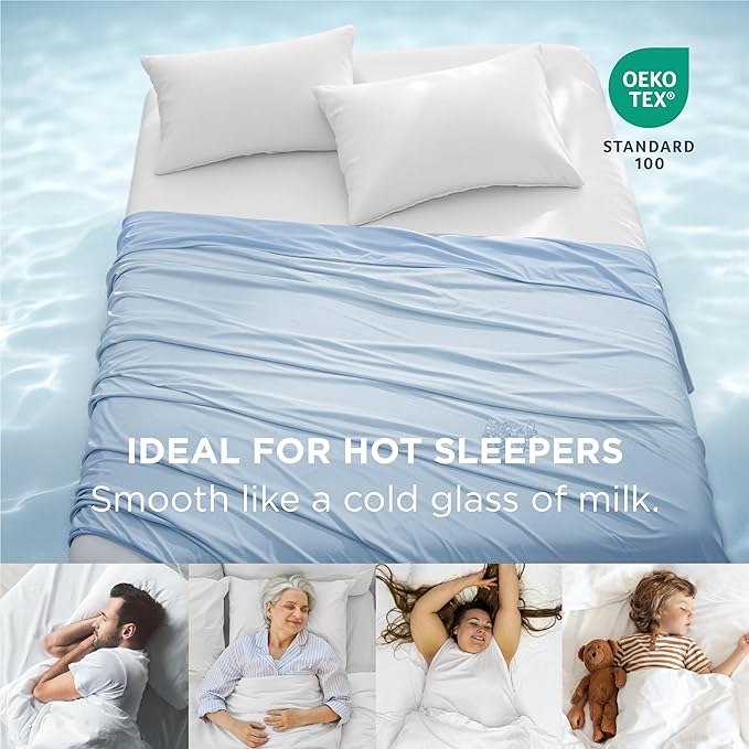 Bedsure Summer Cooling Blanket Queen Size for Hot Sleepers with Sports Mesh Design, Arc-Chill Q-Max 0.4 Lightweight Breathable Ice Cold Blanket for Night Sweats, 90 x 90 Inches, Mesh Blue