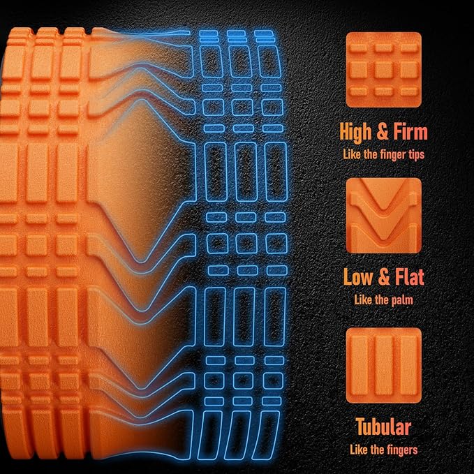 Back Roller, Back Wheel Targeted Back Pain Relief, Yoga Wheel Muscle Massage, Foam Roller for Trigger Point Therapy Physical, Stretching & Exercise, 880lbs Capacity, 10 Inch (Orange+Black)