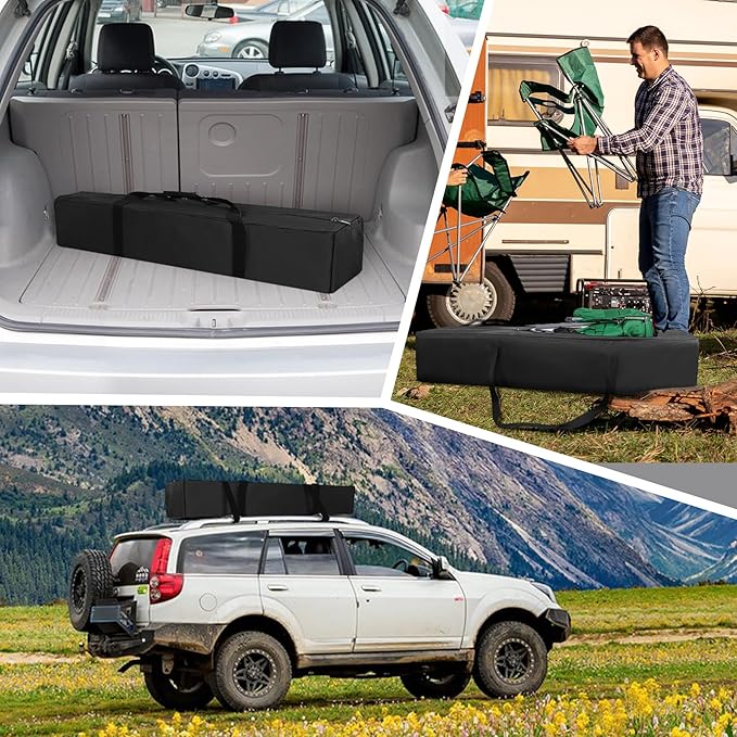 COOLBEBE 45Inches Tripod Carrying Case Bag Water Resistant Long Duffle Bag, Extra Large Zipper Foldable Storage Bag for Fishing Pole, Tripod, Tent, Umbrella (45"x 7"x 7", Black)