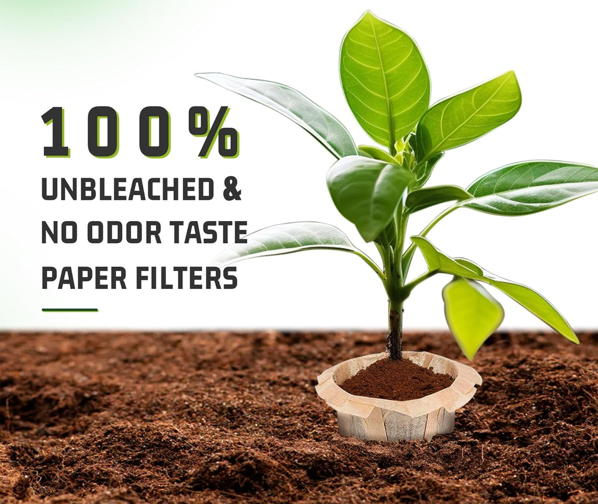 VIVI SKY K cup Coffee Paper Filters with Lid Disposable for Keurig, Fits All Keurig Single Serve Filter Brands (White with Lid, 300)