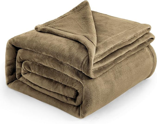 Bedsure Fleece Blankets King Size Camel - Bed Blanket Soft Lightweight Plush Cozy Fuzzy Luxury Microfiber, 108x90 inches