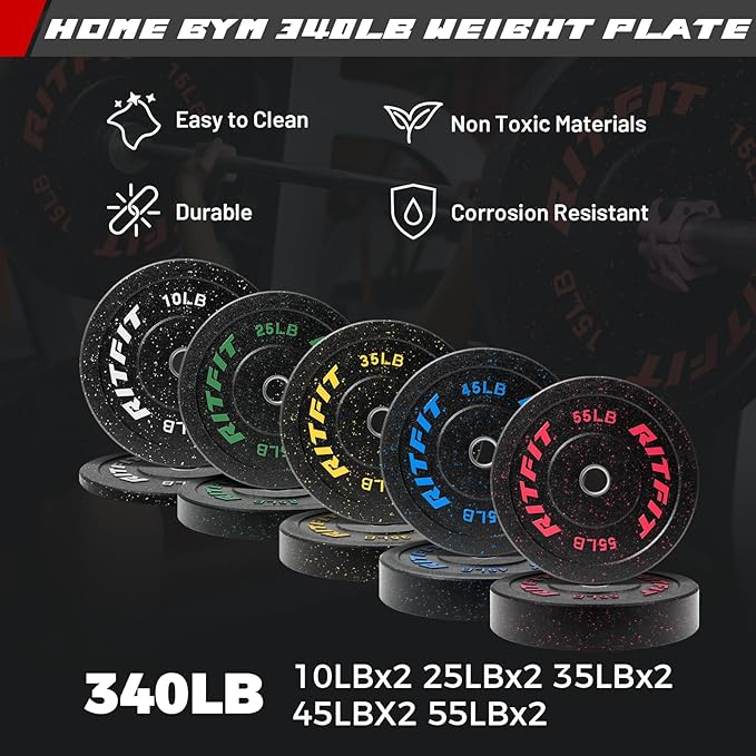 RitFit Power Cage with Optional LAT PullDown/Cable Crossover, 1000LB Squat Rack for Home & Garage Gym, with Weight Storage Rack and More Training Attachments, ASTM-Certified