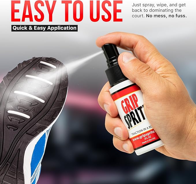 Basketball Shoe Grip Spray - Improve Sole Traction & Court Grip - Rejuvenate & Elongate Sneaker Life - Anti Slip Grip & Performance Enhancer - Basketball Accessory