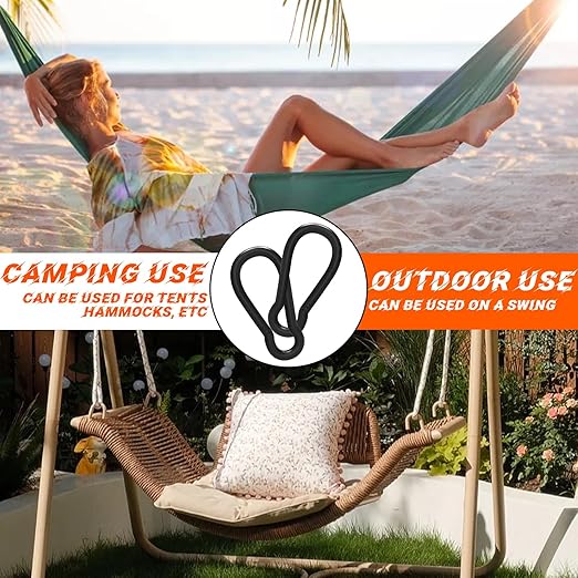 Black Carabiner Clips 2.36IN Spring Snap Hooks M6 120PCS Small Carabiners Galvanized Steel Quick Links Caribiniers for Outdoor,Hiking,Camping,Hammocks,Dog Leashes.Backpack Snaps