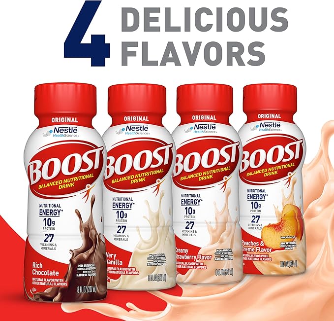 BOOST Original Ready to Drink Nutritional Drink, Creamy Strawberry, 8 fl oz (Pack of 24)