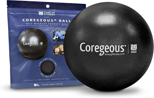 Tune Up Fitness – Coregeous Ball | Psoas Release Tool, Abdominal, Belly & Lower Back Release | Core Ball, Exercise Ball for Low Back, Stress & Digestive Relief, Improved Breathing & Sleep (Graphite)