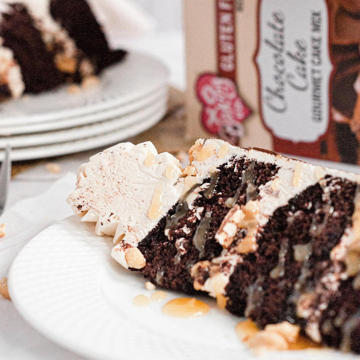 XO Baking Co. Gluten Free Chocolate Cake Gourmet Cake Mix; Non-GMO; Kosher; Rice Free; Soy Free; Dairy Free; Peanut Free; No Preservatives; No Artificial Flavors or Colors, 19.5oz
