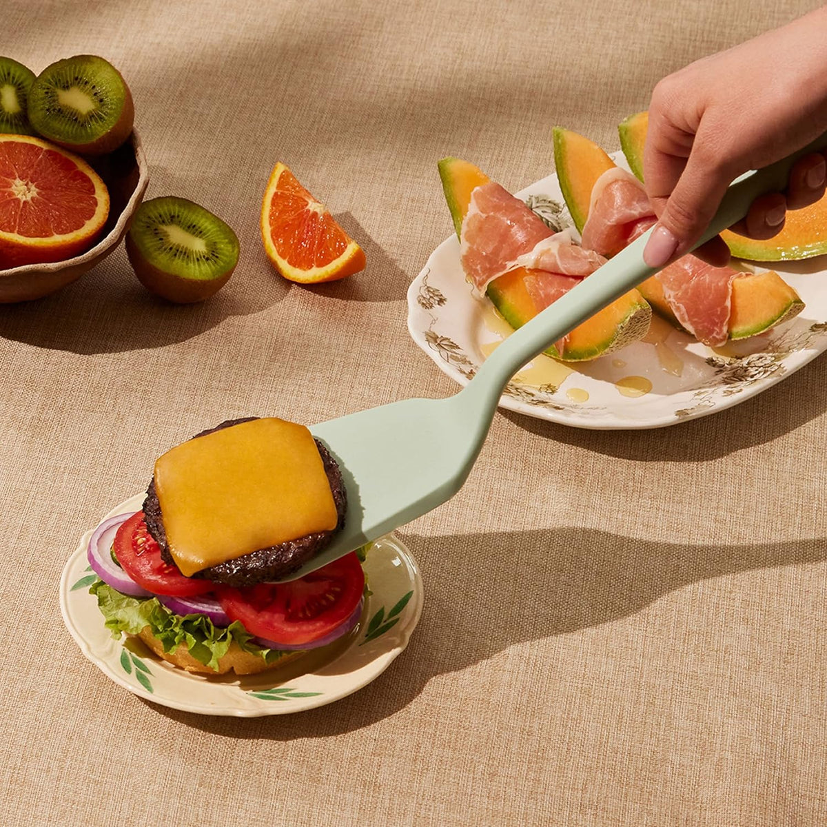 GIR: Get It Right Silicone Spatula Turner - 13-Inch Slate - Heat-Resistant & Non-Stick Core with Flexible Tip - Pancake Flipper - Dishwasher Safe