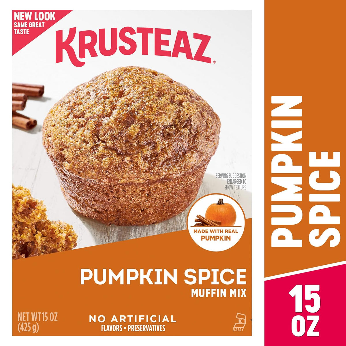 Krusteaz Pumpkin Spice Muffin Mix (15 Ounce (Pack of 6)