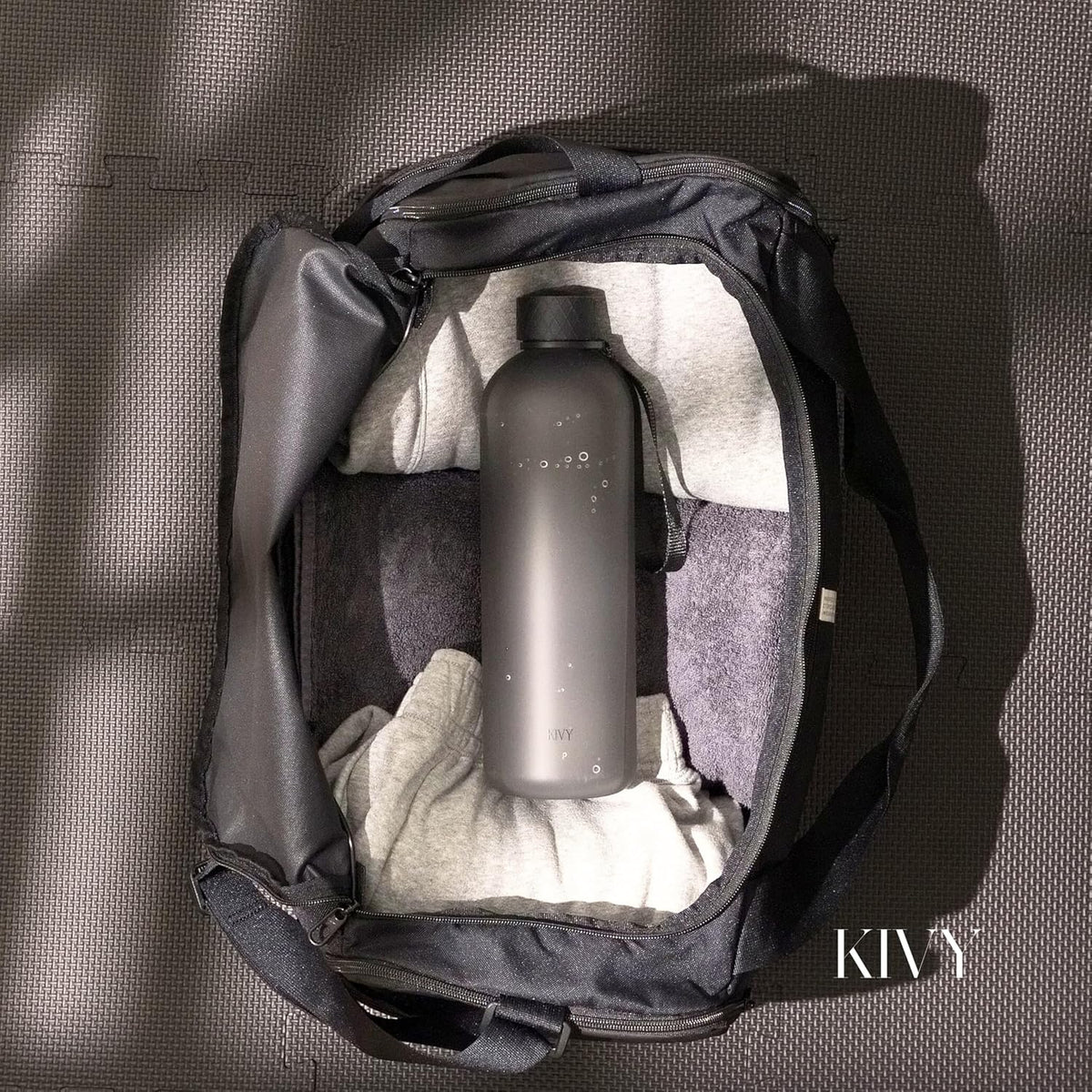 KIVY Slim Water Bottle 50oz [Lightweight & Shatterproof] - Reusable Tritan Water Bottle - Leak Proof Water Bottle for Women & Men - No Spill - Dishwasher Safe - Blue Water bottle
