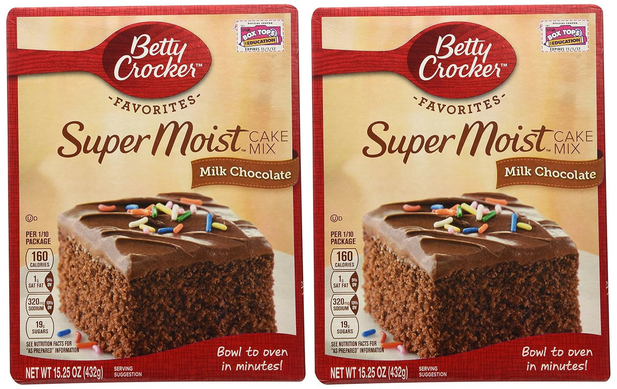 Betty Crocker Super Moist Milk Chocolate Cake Mix (2 Pack
