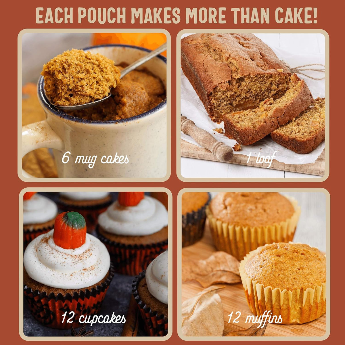 Sweet Logic Keto Baking Mix - Pumpkin Spice Muffin - Gluten-Free - Dairy Free - Diabetic-Friendly - High Protein - Allulose - Stevia - Low Sugar - Low Carb - Quick 20-Minute Prep (1-2G Carbs Per Serving)