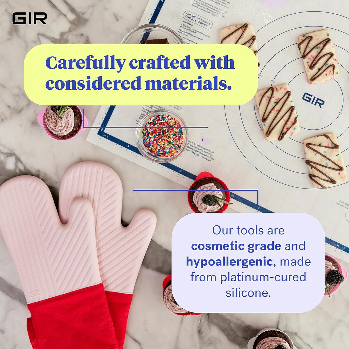 GIR: Get It Right 3 Piece Silicone Utensil Set - Spatula, Flip & Spoonula - Non-Stick, Heat Resistant & Dishwasher Safe - Silicone Kitchen Utensils - BPA & BPS Free - Slate Spatula Set