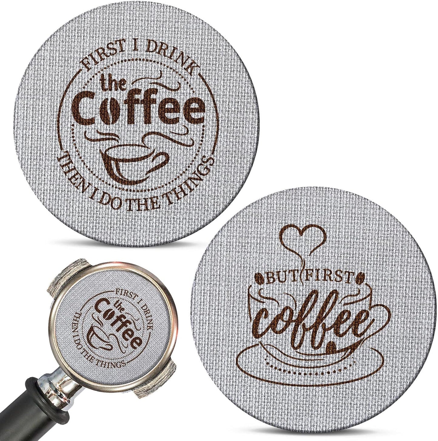 Yaomiao 2 Pieces 53.3mm Espresso Puck Screen, 1.7mm Thickness 150 Micrometre Reusable Barista Espresso Screen Stainless Steel Coffee Filter Mesh Plate for Bottomless Portafilter Filter Basket