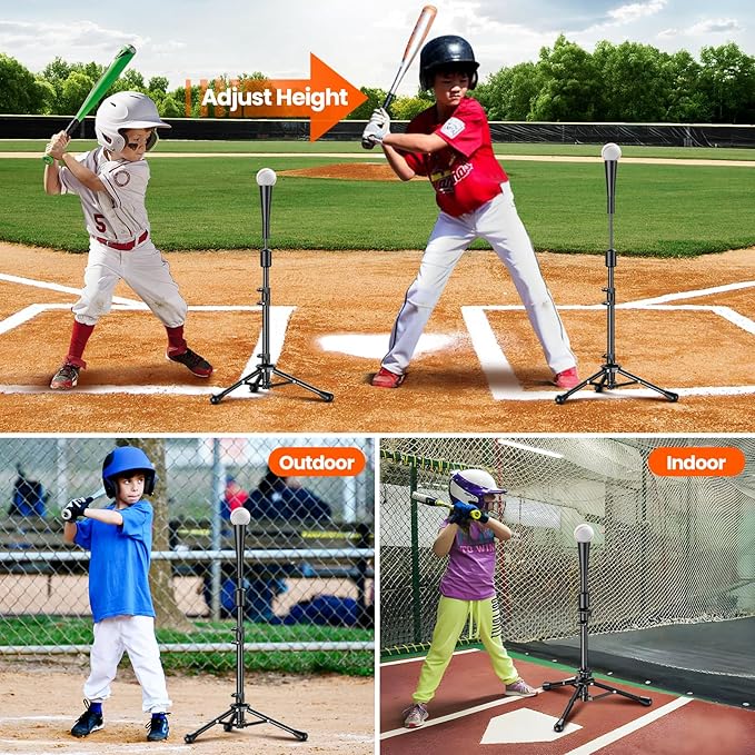 2025 New Upgrade Portable Batting Tee for Baseball/Softball,23.23 to 40.16 Inch Baseball Tee for Kids,Batting Tee,Softball Tee,Youth Hitting Tee,Teeball Tee,Travel Tee,Easy Adjustable Height
