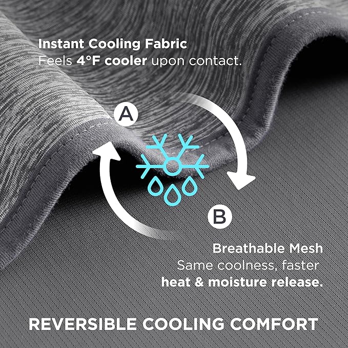 Bedsure Summer Cooling Blanket King Size for Hot Sleepers with Sports Mesh Design, Arc-Chill Q-Max 0.4 Lightweight Breathable Ice Cold Blanket for Night Sweats, 108 x 90 Inches, Mesh Grey