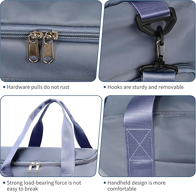 Supercenter Gym Bag, For Both Men and Women, Foldable, With Shoe Compartment and Wet/Dry Compartment