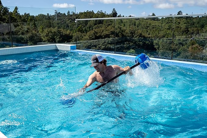 Aquatic Barbell - Blue (ASBBB) - Functional Pool Exercise Equipment | Water Weights | Includes Online Link to Access Barbell 360 Workout Program