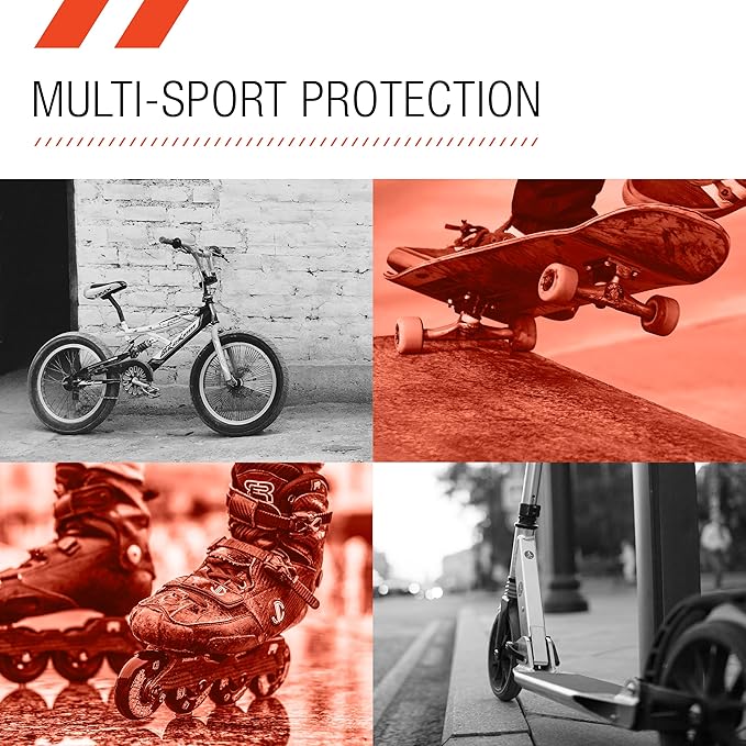 80SIX Triple Certified Multisport Helmet - Ideal for Bike, Scooter, Skateboard, Roller Skate and Inline Skate